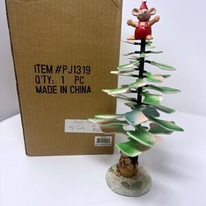 Christmas Cat Chime Fish Tree / Fish Chimes 10" Tall Mouse Madison & Max Vintage